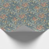 William Morris Decorative Art Iris Pattern Cadeaupapier (Hoek)
