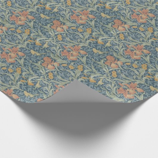 William Morris Decorative Art Iris Pattern Cadeaupapier (Hoek)