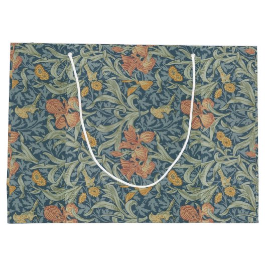 William Morris Decorative Art Iris Pattern Groot Cadeauzakje (Achterkant)