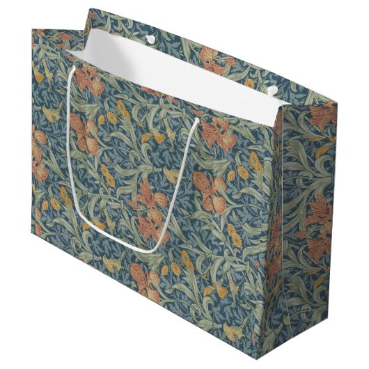 William Morris Decorative Art Iris Pattern Groot Cadeauzakje (Voorkant Gekanteld)