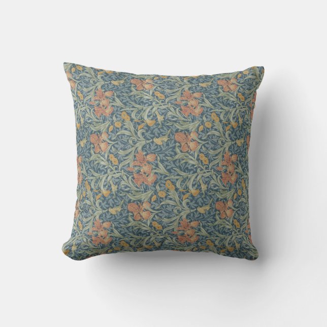 William Morris Decorative Art Iris Pattern Kussen (Voorkant)