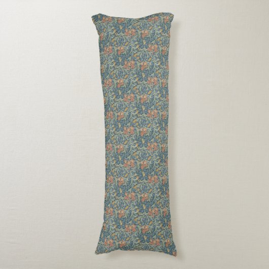 William Morris Decorative Art Iris Pattern Lichaamskussen (Voorkant Verticaal)