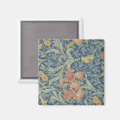 William Morris Decorative Art Iris Pattern Magneet (Voorkant / Achterkant)