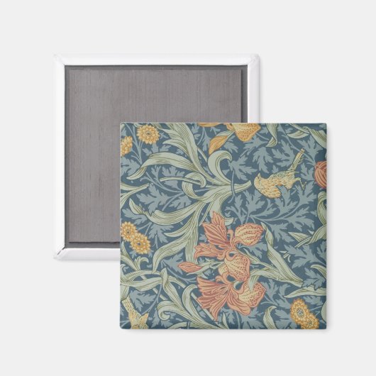 William Morris Decorative Art Iris Pattern Magneet (Voorkant / Achterkant)
