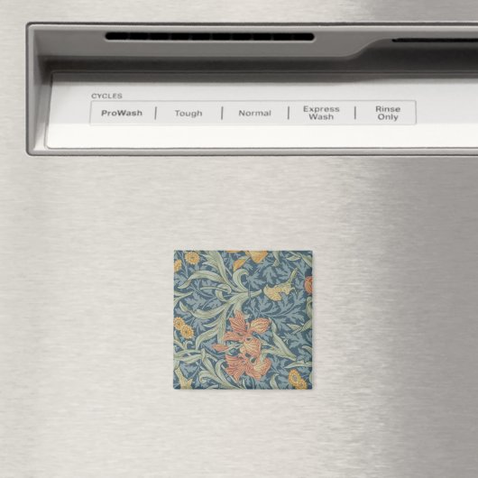 William Morris Decorative Art Iris Pattern Magneet (Insitu (Vaatwasser))