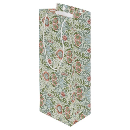 William Morris Decorative Art Persian Pattern Wijn Cadeautas (Achterkant Gekanteld)