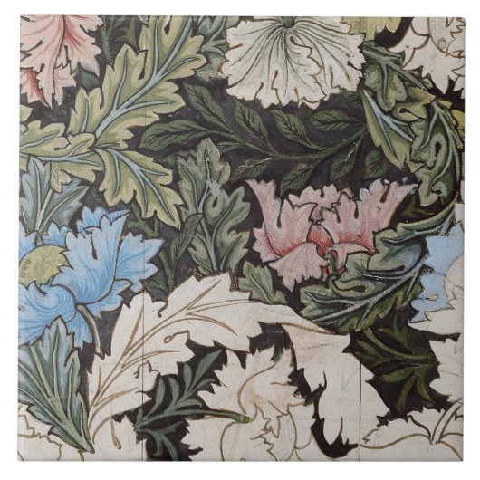 William Morris Decorative Art Wreath Pattern Tegeltje (Voorkant)