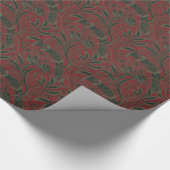 William Morris Deep Red Wallpaper Design Cadeaupapier (Hoek)