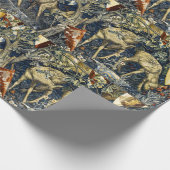 William Morris Deer and Shields in Verdant Realm Cadeaupapier (Hoek)