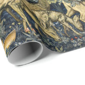 William Morris Deer and Shields in Verdant Realm Cadeaupapier (Rol Hoek)