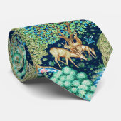 William Morris Deer van een Brook Indigo Blue Stropdas (Opgerold)