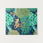 William Morris Deer van een Brook Indigo Tapestry Wandkleed (Voorkant (horizontaal))