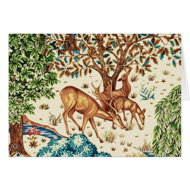 William Morris Deer van een Brook Tapestry Beige (Voorkant Horizontaal)