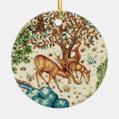 William Morris Deer van een Brook Tapestry Beige Keramisch Ornament (Voorkant)