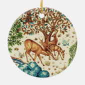 William Morris Deer van een Brook Tapestry Beige Keramisch Ornament (Achterkant)