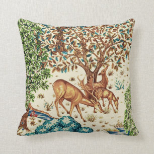 William Morris Deer van een Brook Tapestry Beige Kussen