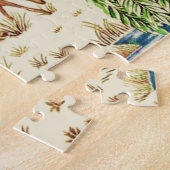 William Morris Deer van een Brook Tapestry Beige Legpuzzel (Zijkant)