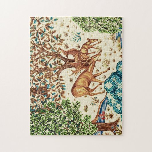 William Morris Deer van een Brook Tapestry Beige Legpuzzel (Verticaal)
