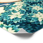 William Morris Deer van een Brook Tapestry Beige Poster (Hoek)