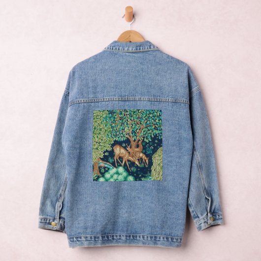 William Morris Deer van een Brook Tapestry Indigo Denim Jacket (Hangar)