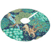 William Morris Deer van een Brook Tapestry Indigo Imitatie Linnen Kerstboom Kleed (Gekanteld)