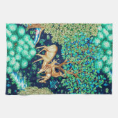 William Morris Deer van een Brook Tapestry Indigo Theedoek (Horizontaal)