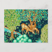 William Morris Deer van een Brook Tapestry Print Briefkaart (Voorkant)
