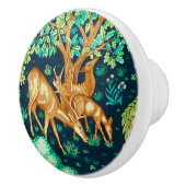 William Morris Deer van een Brook Tapestry Print Keramische Knop (Rechts)