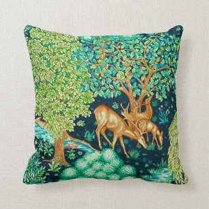 William Morris Deer van een Brook Tapestry Print Kussen