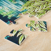 William Morris Deer van een Brook Tapestry Print Legpuzzel (Zijkant)