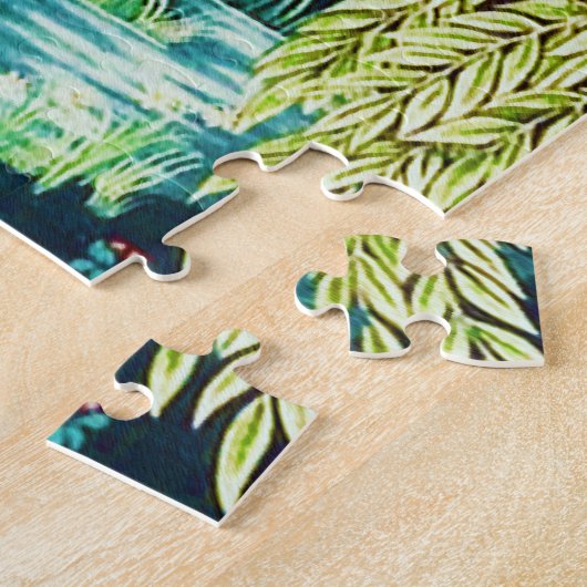 William Morris Deer van een Brook Tapestry Print Legpuzzel (Zijkant)