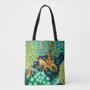 William Morris Deer van een Brook Tapestry Print Tote Bag
