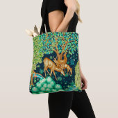 William Morris Deer van een Brook Tapestry Print Tote Bag (Dichtbij)