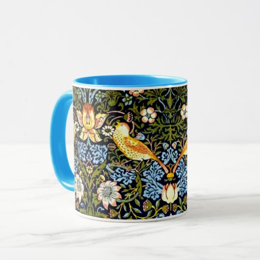 William Morris design, aardbeiendief Mok (Voorkant links)