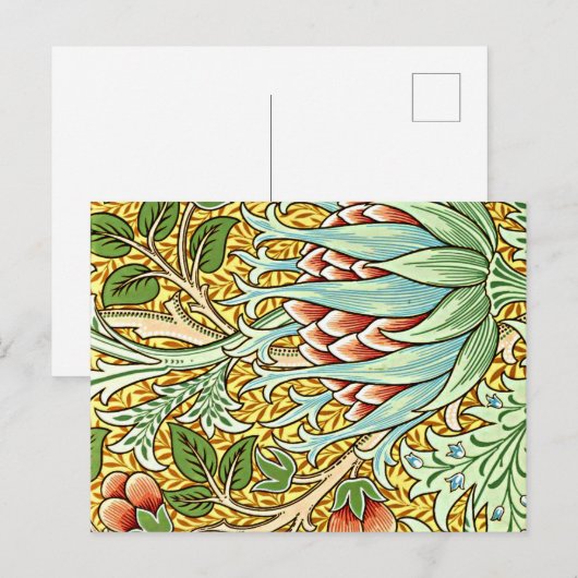 William Morris design, Artichoke Briefkaart (Voorkant / Achterkant)