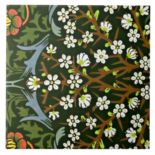 William Morris Design, Blackthorn, Tegeltje (Voorkant)