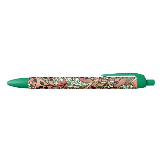 William Morris design - Hyacinth Zwarte Inkt Pen (Bovenkant)