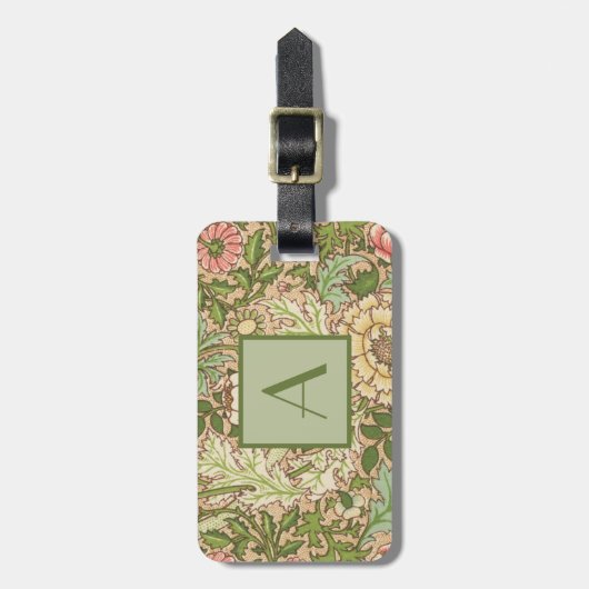 William Morris Design Norwich Pattern Bagagelabel (Voorkant verticaal)