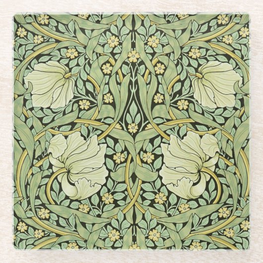 William Morris design, Pimpernel, Glazen Onderzetter (Voorkant)