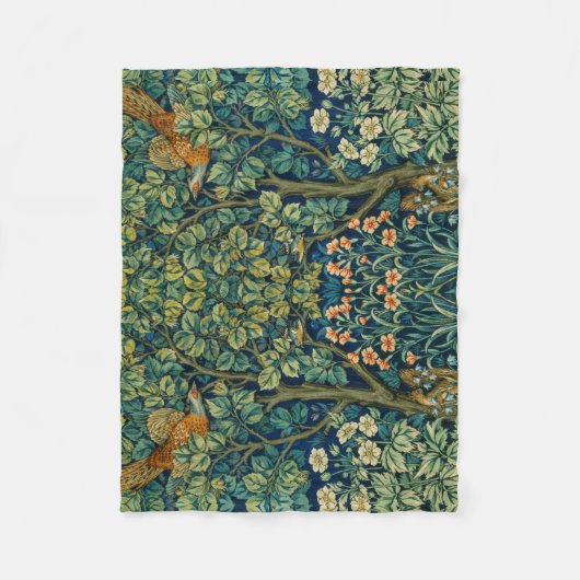William Morris Design Stijl Fleece Deken (Voorkant)