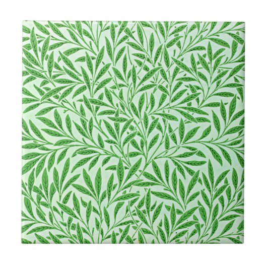 William Morris  design, Willow Bough, Green Tegeltje (Voorkant)