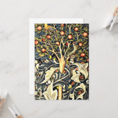 William Morris design, Woodpecker Kaart (Voorkant / Achterkant in situ)