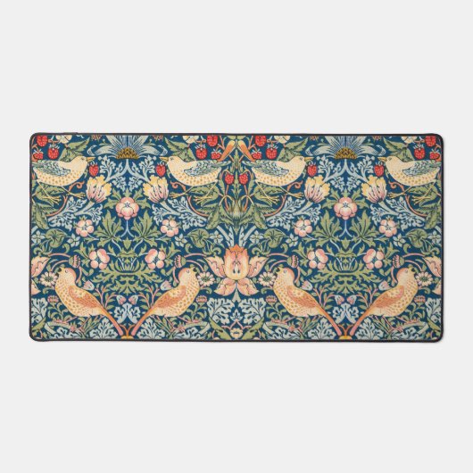 William Morris Desk Mats - Strawberry Thief Print Bureaumat (Voorkant)