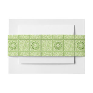 William Morris Diaper groen tegelpatroon Uitnodigingen Wikkel