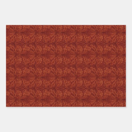 William Morris: Dieprode Acanthus inpakpapier (Voorkant)