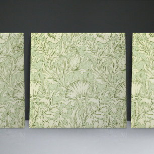 William Morris Distel Art Nouveau Bloempatroon Tegeltje