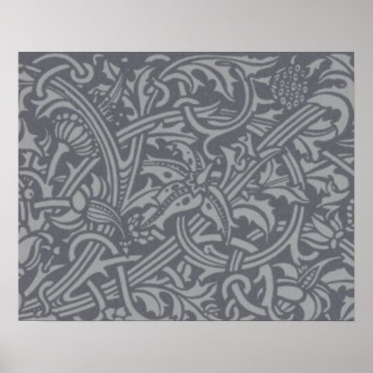 William Morris Distel Bloem Behang Bloem Kunst Poster (Voorkant)