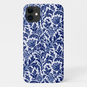 William Morris Distel Damast, Kobaltblauw & Wit Case-Mate iPhone Case