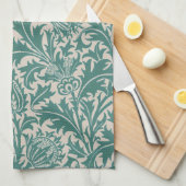 William Morris Distel Sagegroen Patroon Theedoek (Quarter Fold)