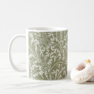William Morris Distel Salie Groen Patroon Koffiemok